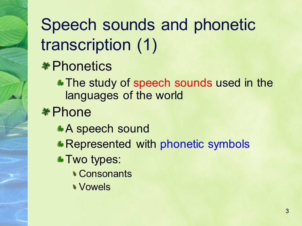 Types of Phonetics